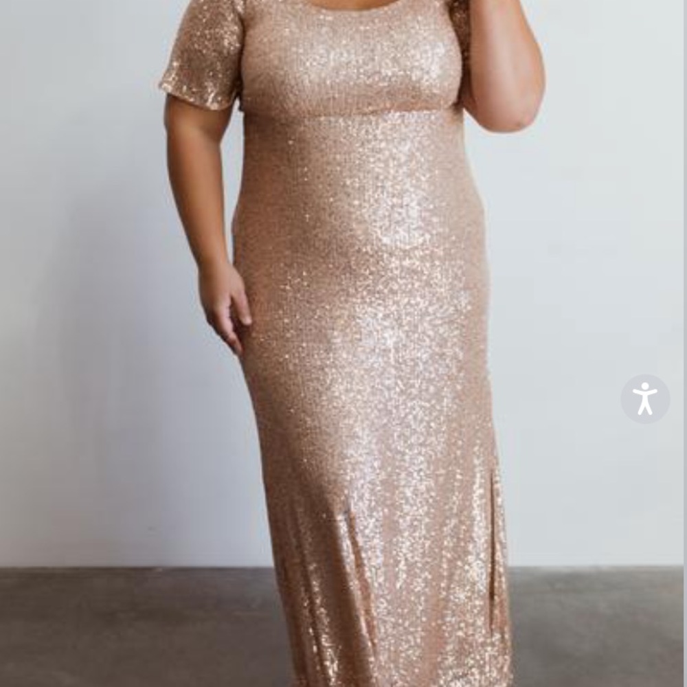 Gatsby Rose Gold Sequin Gown